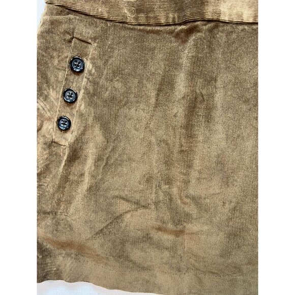 Banana Republic Women's Corduroy Pencil Skirt Button Accent Pockets Size 6 Brown - Picture 6 of 11